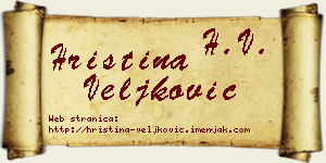 Hristina Veljković vizit kartica